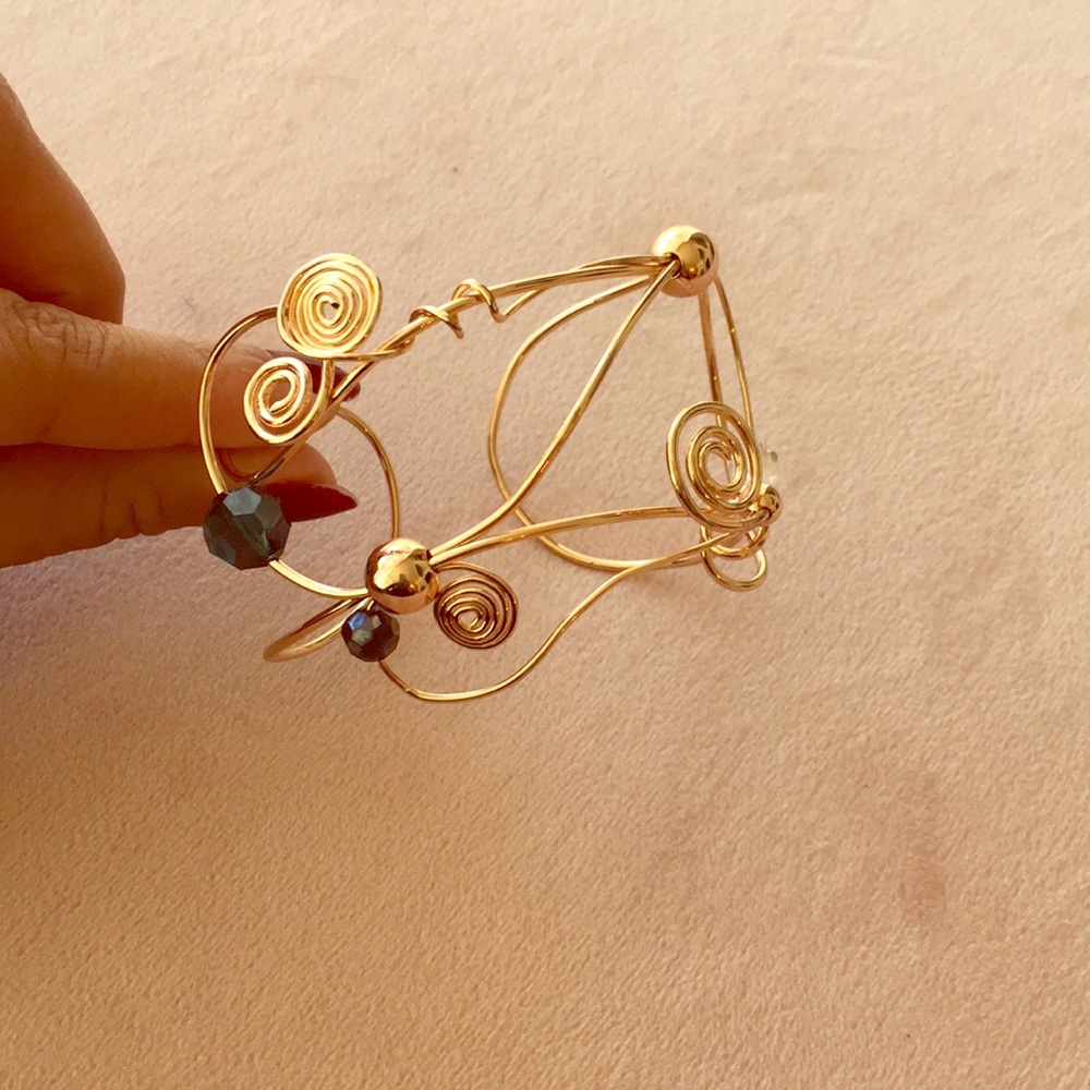 Glamorous Rose Gold Cuff with crystals